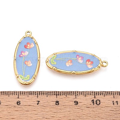 Подвески из нержавеющей стали 304 с цветочным узором и печатным рисунком STAS-T071-27C-G-1