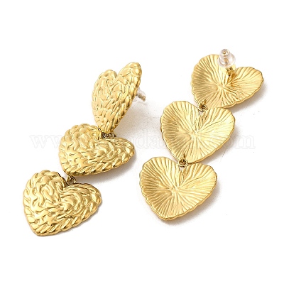 Серьги-гвоздики из нержавеющей стали 304 EJEW-Q796-01G-1