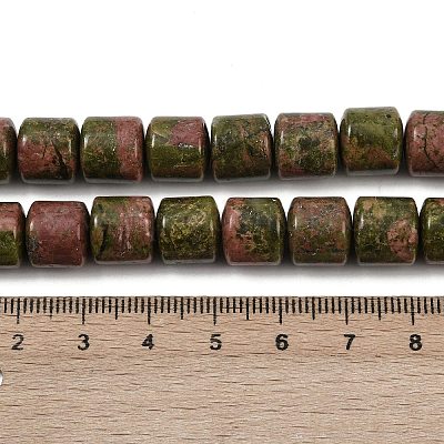 Природные Unakite бисер нитей G-G275-D20-10x10mm-1