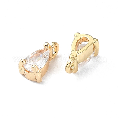 Латунные микро проложить кубического циркония подвески FIND-Z029-04G-1