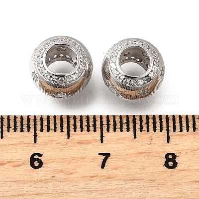 925 стерлингового серебра кубического циркония европейские шарики STER-F061-08P-1