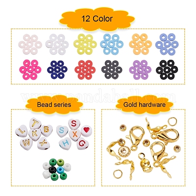 Набор бус из полимерной глины своими руками DIY-YW0004-77-1