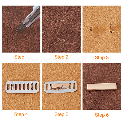 18 комплект 3-х цветных декоративных застежек из цинкового сплава для сумок&nbsp;FIND-WR0008-53-1