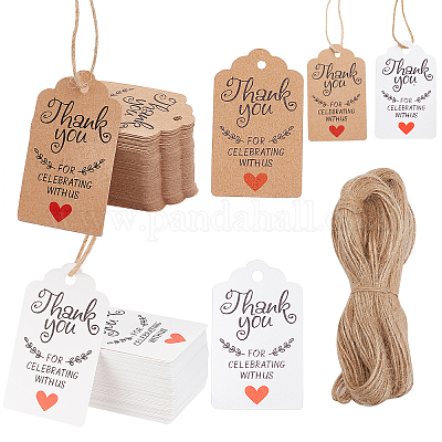 100pcs Kraft Paper Gift Tags Gift Wrapping Labels Wedding Birthday Party  Gift Wrapping Crafts 