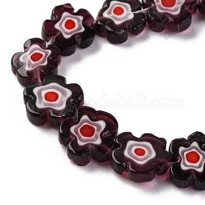 Ручной работы millefiori стеклянные бусины нитки LAMP-G164-08G-1