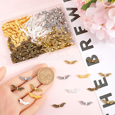 200 шт. 5 цвета бусины из сплава в тибетском стиле FIND-SP0002-14-1