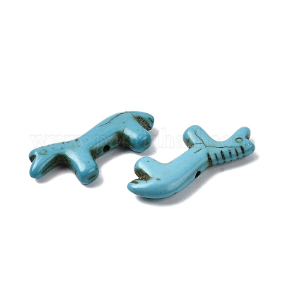 Синтетические бирюзовые бусины&nbsp;G-B158-01E-1