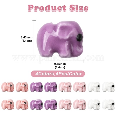 18шт 4 цвета фарфоровые бусины ручной работы PORC-FS0001-43-1