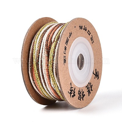 30 м окрашенный сегментный хлопковый шнур для макраме&nbsp;OCOR-T018-01B-1