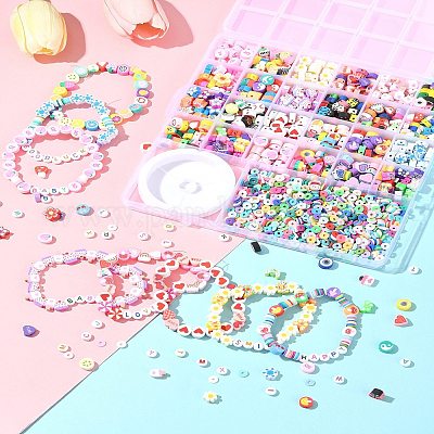 Наборы для изготовления браслетов из полимерной глины своими руками heishi DIY-FS0008-61-1