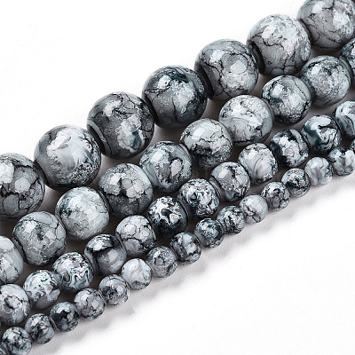 Выпечка окрашенные стеклянные бусины пряди X1-DGLA-N003-4mm-A06-1