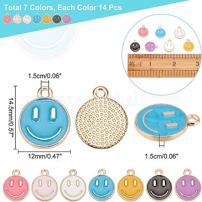 98 шт. 7 цвета из легкого золотого сплава с эмалью ENAM-FH0001-28-1