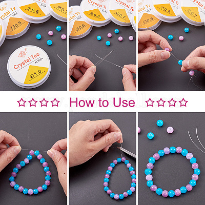 12 рулон 6-х видов круглой кристаллической эластичной нити EW-YS0001-01-1