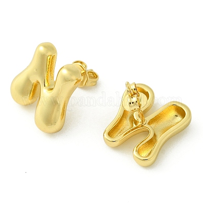 Серьги из латуни с покрытием стойки EJEW-S222-01G-N-1