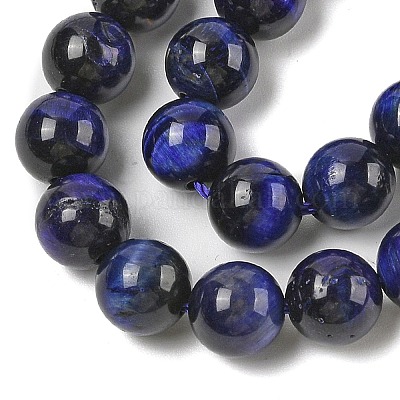 Нити из натуральных бусин тигрового глаза высшего качества G-B133-A02-8MM-01-1