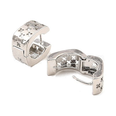 Латунные серьги обруча EJEW-I289-12P-1