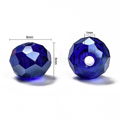 Гальванические стеклянные бусины EGLA-X0006-01C-8mm-1