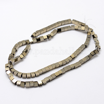 Гальванизировать немагнитных синтетический гематит бисер пряди G-J170A-2x2mm-08-1