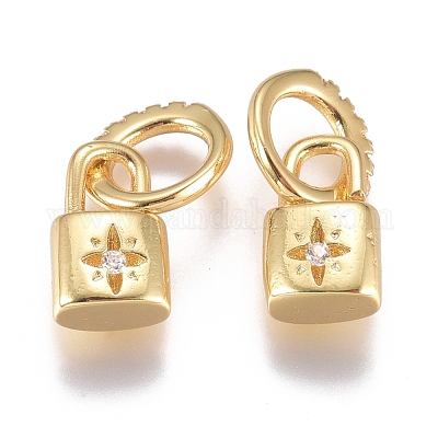 Латунные микро проложить кубического циркония подвески ZIRC-G168-23G-1