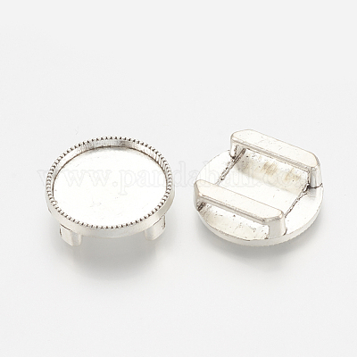 Тибетский стиль сплава шармы скольжения кабошон сеттинги TIBE-S317-06AS-LF-1