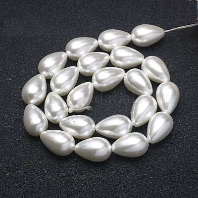 Гальваническая оболочка жемчужные бусы пряди BSHE-G010-16x25mm-01-1