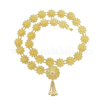 Сплав полые цветочные звенья цепи талия живот цепи для женщин FS-WG632FD-01-1