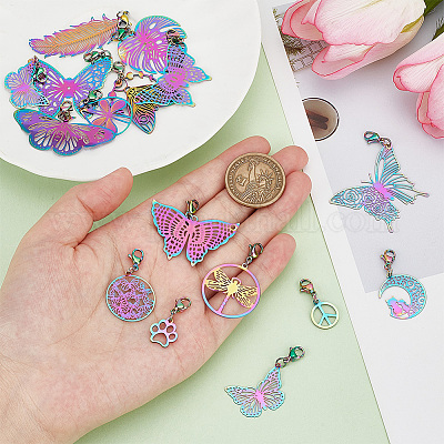 201 филигранная подвеска из нержавеющей стали HJEW-AB00416-1