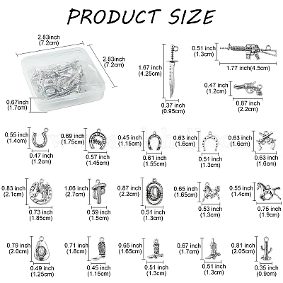 18 стили подвески из сплава в тибетском стиле FIND-YW0004-84-1