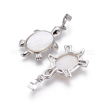 Подвески из натурального белого жемчуга SSHEL-L008-62B-1