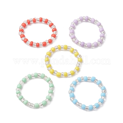 Стеклянные бусины RJEW-JR00690-1