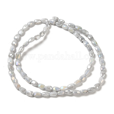 Стеклянные бусины с гальваническим покрытием  GLAA-D013-05-1