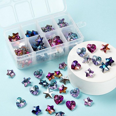 Подвески из гальванического стекла 120шт. GLAA-LS0001-04-1