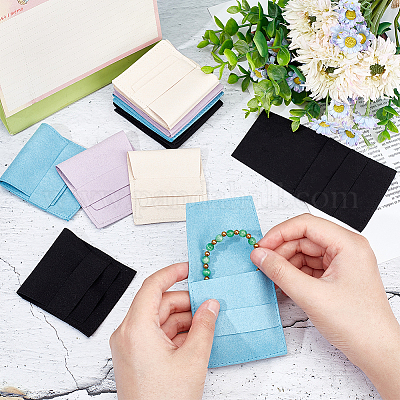 16 шт. 4-х цветные мешочки из микрофибры для украшений ABAG-NB0001-75-1