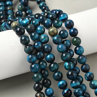 Нити из натурального тигрового глаза класса B G-F591-18-8mm-02-1