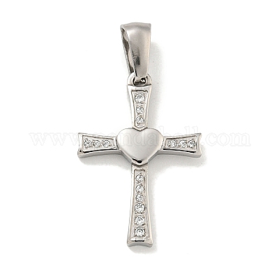 Подвески из нержавеющей стали 304 с кубическим цирконием STAS-C102-05P-1