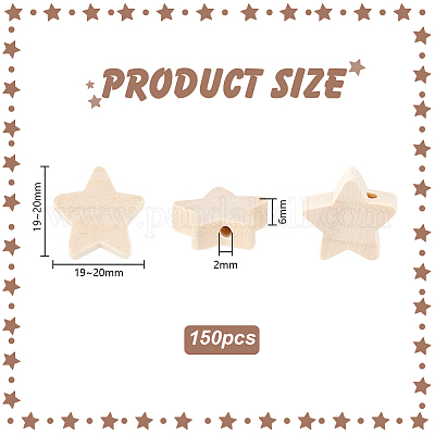 150 шт деревянные бусины&nbsp;WOOD-PH0003-38-1