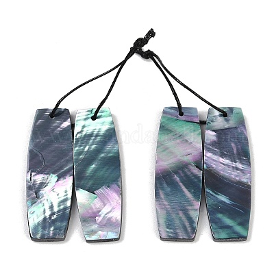 2 шт. подвески-ракушки из натуральной черной губной помады FIND-Z079-01C-1