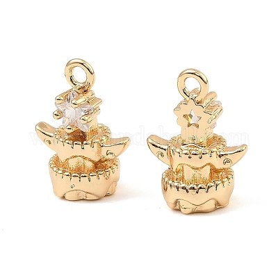 Латунные микро проложить кубического циркония подвески KK-C155-17G-01-1