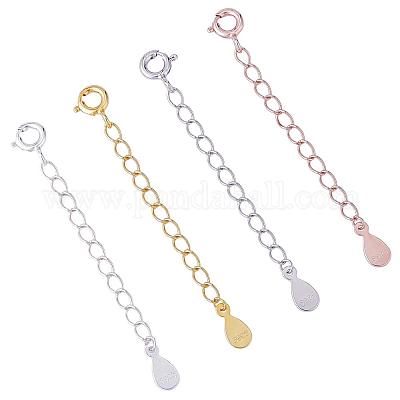 Kit De 10 Fermoirs Coulissants En Acier Plaqué Or 18K Avec Chaîne - Pour Fabrication De Bijoux DIY