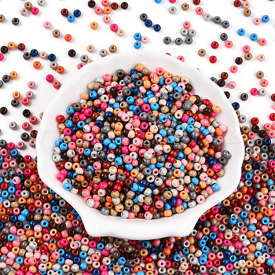 Выпечка краска стеклянные бусины SEED-N007-02G-1