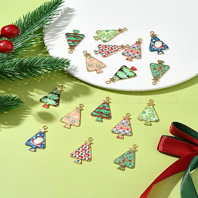 16 шт. 8 цвета подвески из сплава с рождественской тематикой FIND-FS0002-98-1