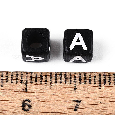 Начальные акриловые бусины с горизонтальной дырочкой OACR-ZX006-35A-1