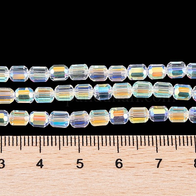 Стеклянные бусины с гальваническим покрытием  EGLA-D031-01-02-1