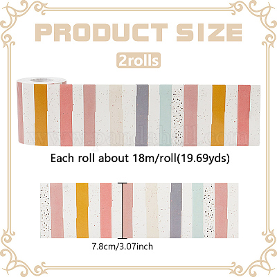 2 рулон декоративных наклеек из мелованной бумаги DIY-NB0013-03-1