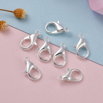 Wholesale Silver Color Plated Alloy Lobster Claw Clasps 