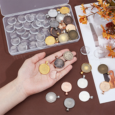 30шт 10 цвета сплава подвеска кабошон настройки FIND-PH0025-82-1