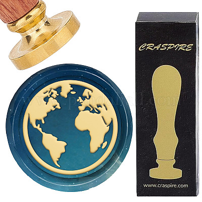 Латунные восковые печати с деревянной ручкой AJEW-WH0412-0175-1