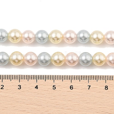 Выпечка окрашены перламутровый стекла жемчужные нити круглый шарик PEAR-H019-02C-09-1