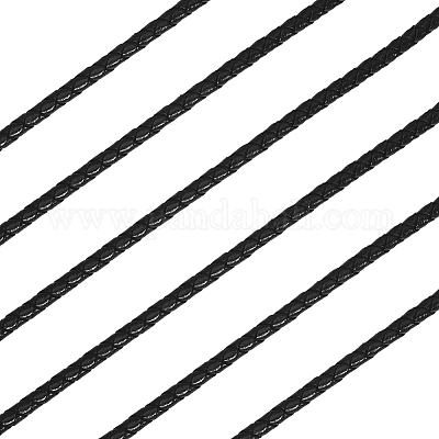 Круглый плетеный шнур из коровьей кожи с буквами длиной 5 м&nbsp;WL-GF0001-34B-03-1