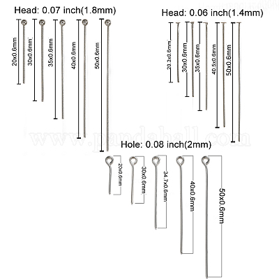 150 шт. штифты с шарообразной головкой и штифты с плоской головкой из нержавеющей стали 304 и штифт с ушком STAS-CJ0001-176-1